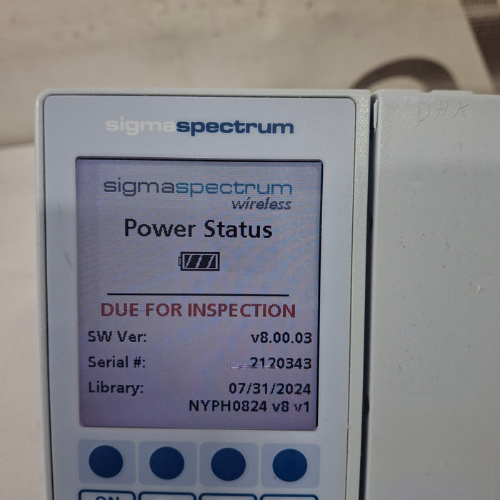 Baxter Sigma Spectrum 8.00.03 w/o Battery Infusion Pump