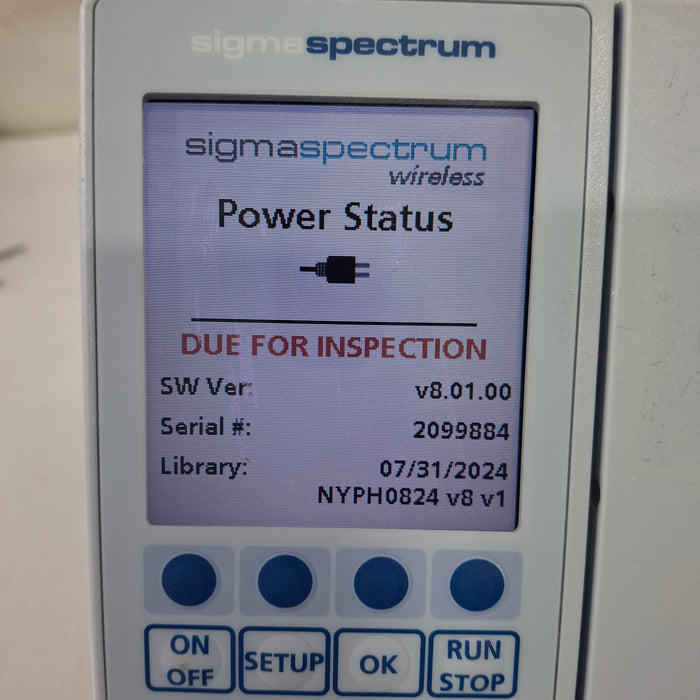 Baxter Sigma Spectrum 8.01.00 w/o Battery Infusion Pump