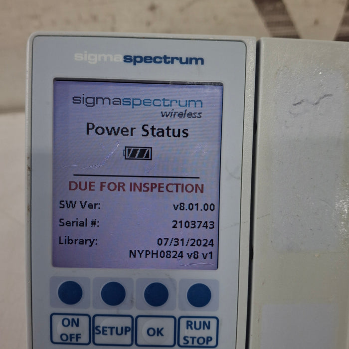 Baxter Sigma Spectrum 8.01.00 w/o Battery Infusion Pump