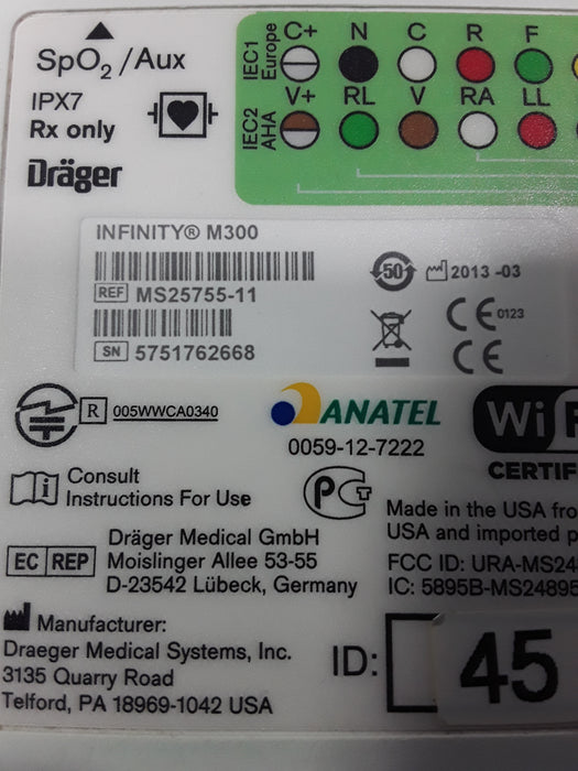 Draeger Medical Draeger Medical Infinity M300 Patient Monitor Patient Monitors reLink Medical