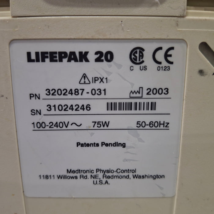 Physio-Control LifePak 20 Defibrillator