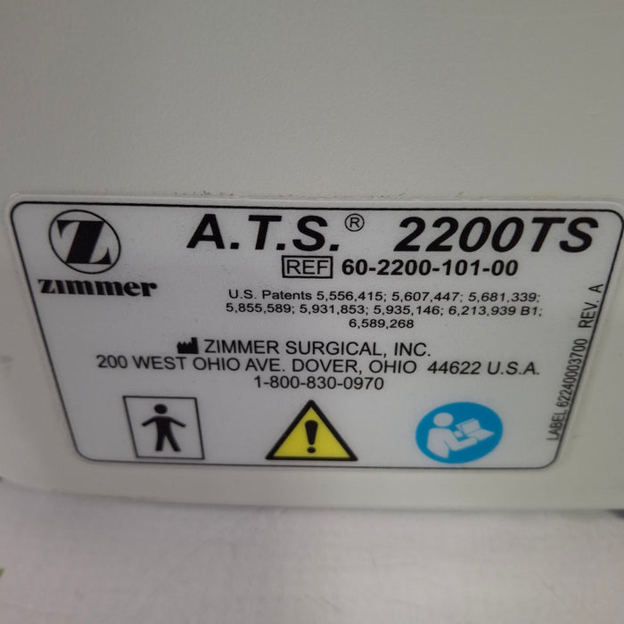 Zimmer Zimmer ATS 2200TS Tourniquet Surgical Equipment reLink Medical