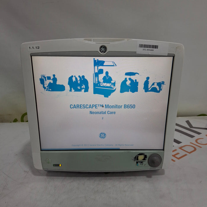 GE Healthcare GE Healthcare Carescape B650 Neonatal Care Patient Monitor Patient Monitors reLink Medical
