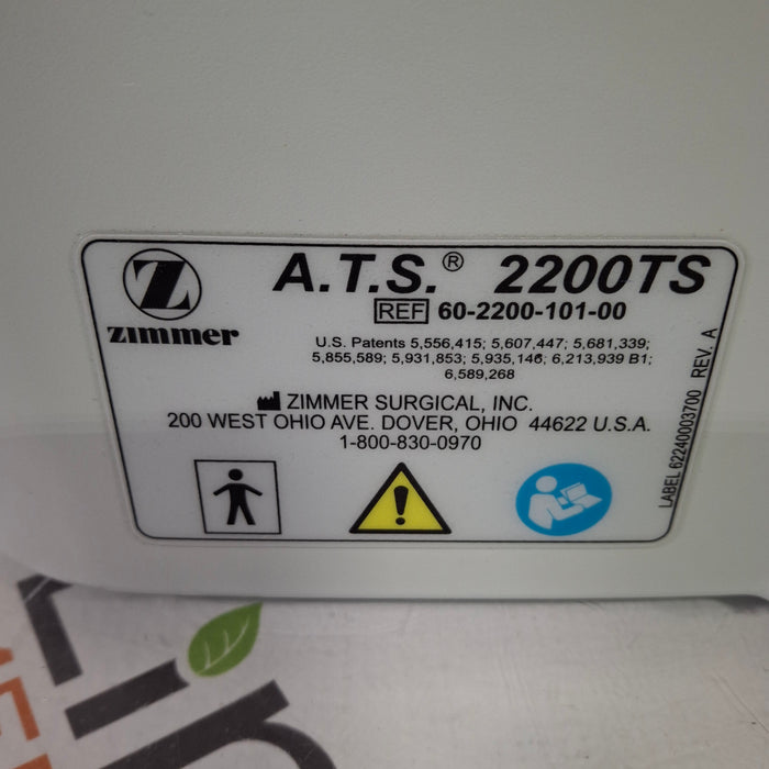 Zimmer Zimmer ATS 2200TS Tourniquet Surgical Equipment reLink Medical