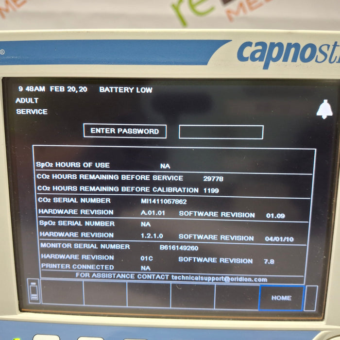 Oridion Oridion Capnostream 20P Capnography Monitor Patient Monitors reLink Medical
