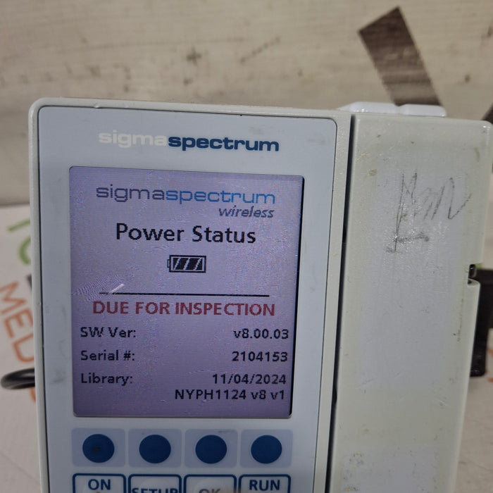 Baxter Sigma Spectrum 8.00.03 w/o Battery Infusion Pump
