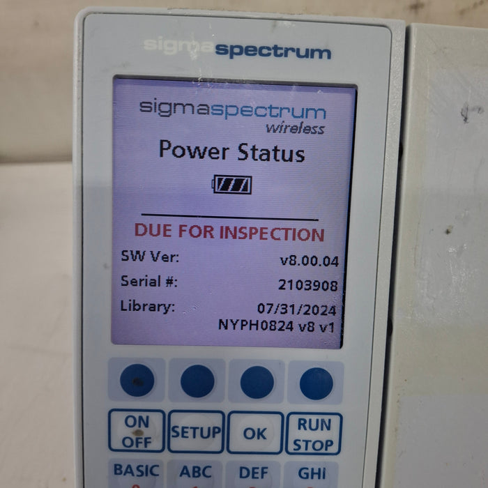 Baxter Sigma Spectrum 8.00.04 w/o Battery Infusion Pump