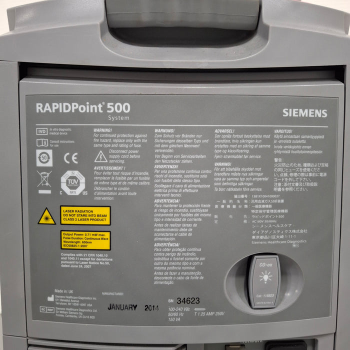 Siemens Siemens Rapidpoint 500 Blood Gas Analyzer Clinical Lab reLink Medical
