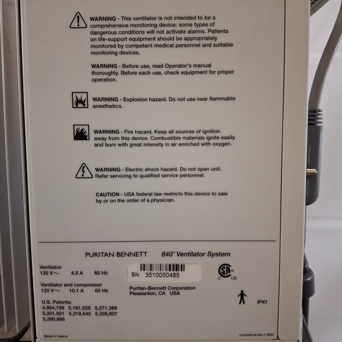 Puritan Bennett Puritan Bennett 840 Ventilator Respiratory reLink Medical