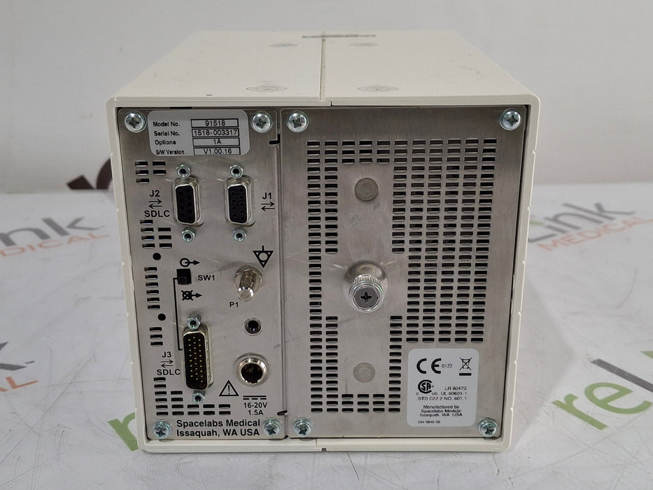 Spacelabs Healthcare Ultraview SL 91518 Multigas Analyzer