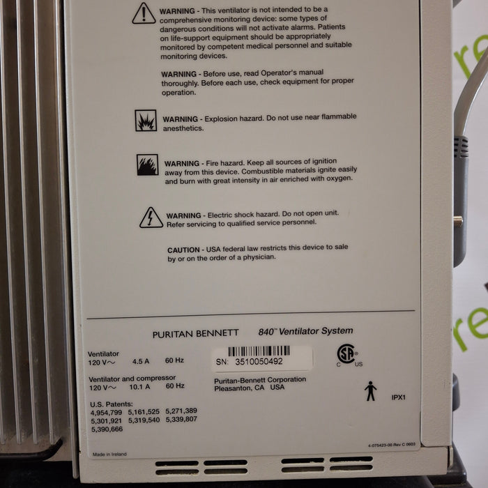 Puritan Bennett Puritan Bennett 840 Ventilator Respiratory reLink Medical