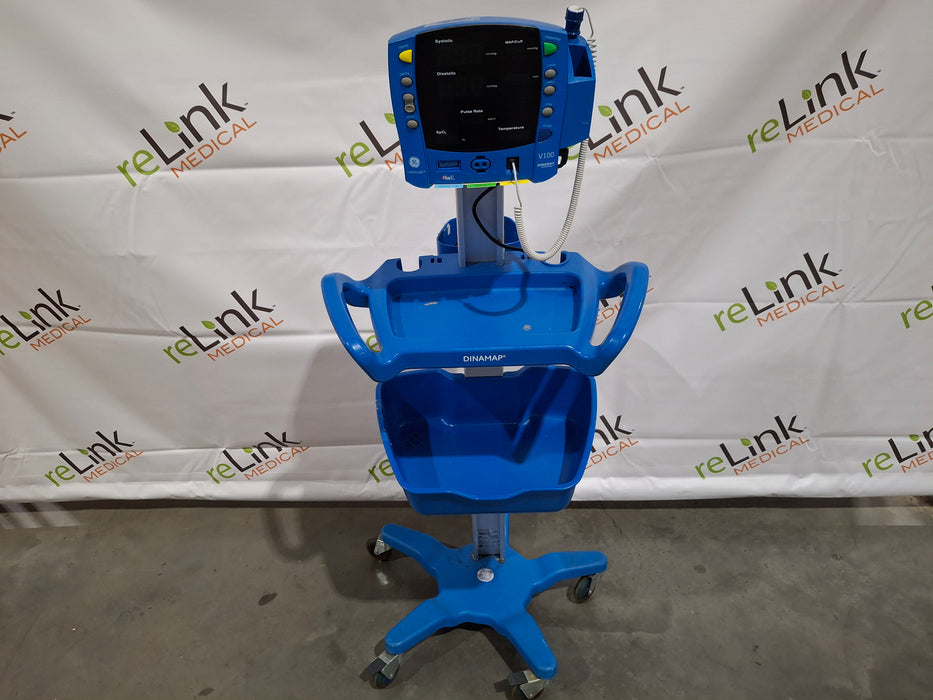 GE Healthcare GE Healthcare Dinamap V100 - NIBP, SpO2, Temp Vital Signs Monitor Patient Monitors reLink Medical