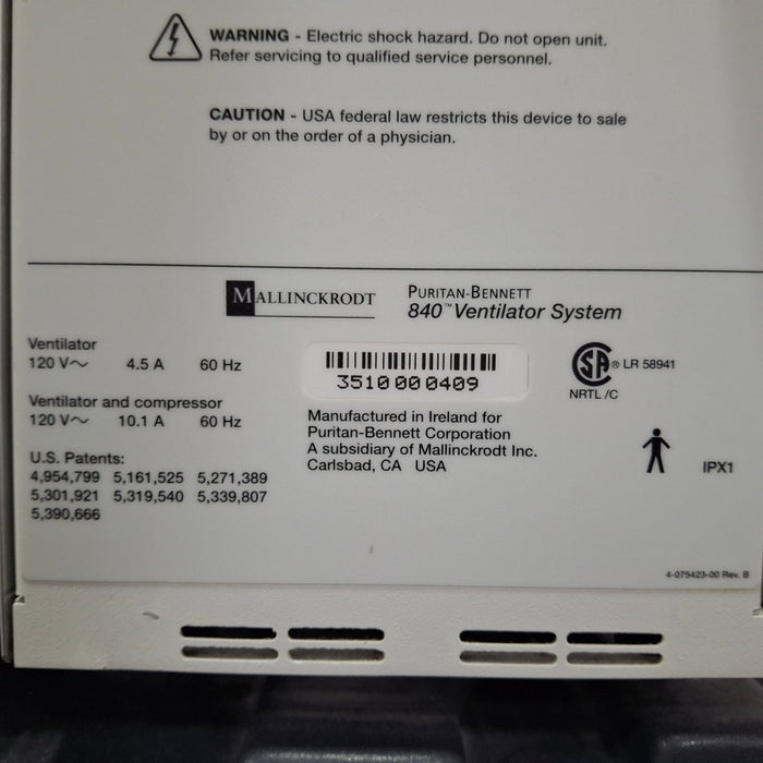 Puritan Bennett Puritan Bennett 840 Ventilator Respiratory reLink Medical