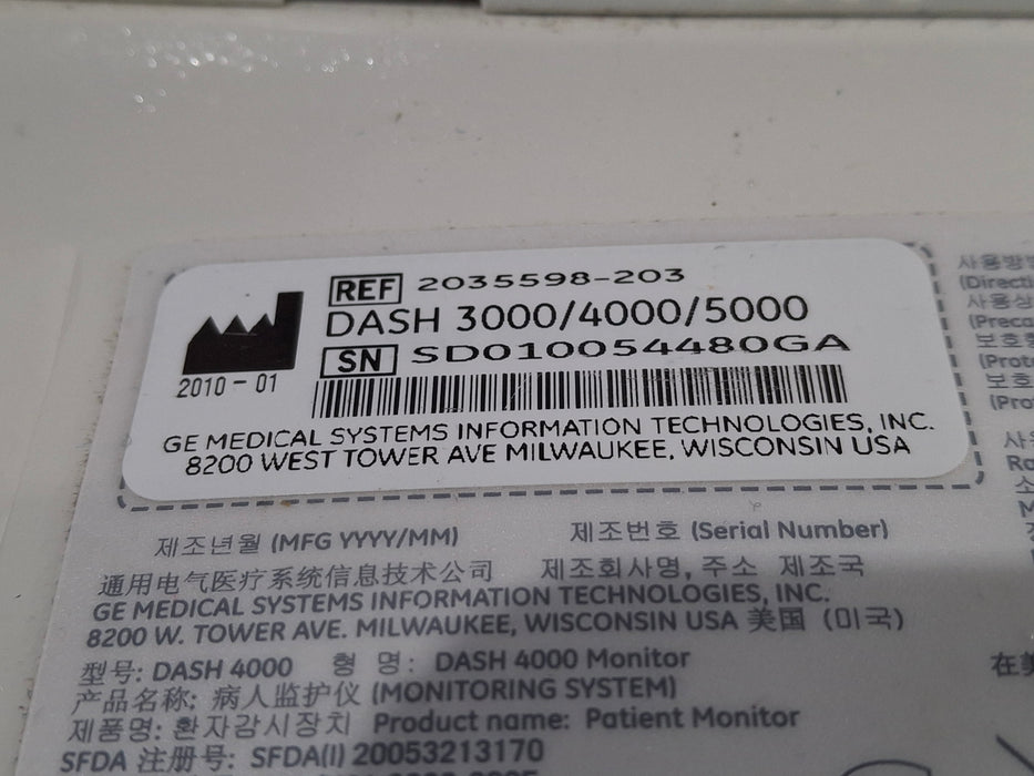 GE Healthcare GE Healthcare Dash 4000 - Masimo SpO2 Patient Monitor Patient Monitors reLink Medical