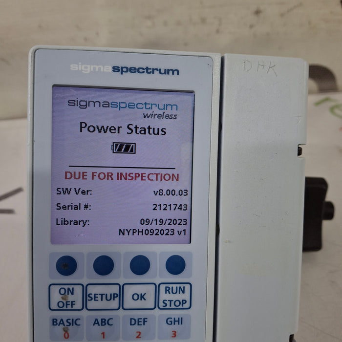 Baxter Sigma Spectrum 8.00.03 w/o Battery Infusion Pump