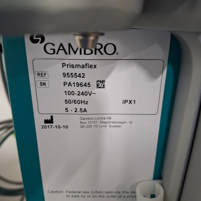 Gambro Gambro Prismaflex Dialysis Machine Dialysis reLink Medical