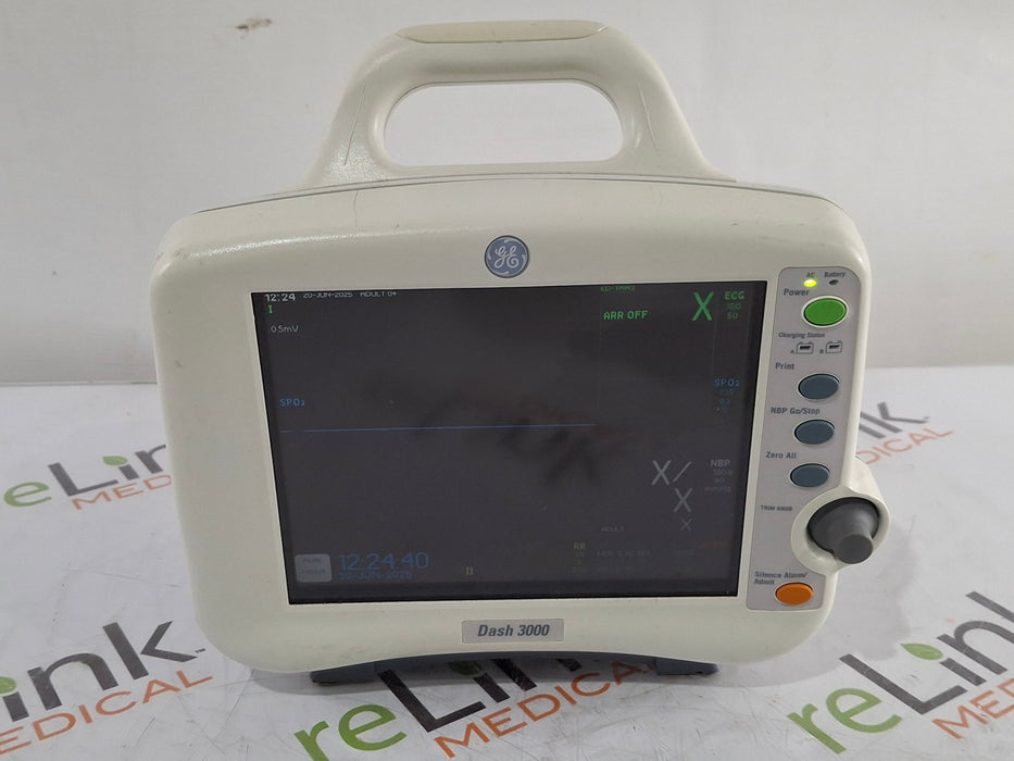 GE Healthcare GE Healthcare Dash 3000 - Masimo SpO2 Patient Monitor Patient Monitors reLink Medical