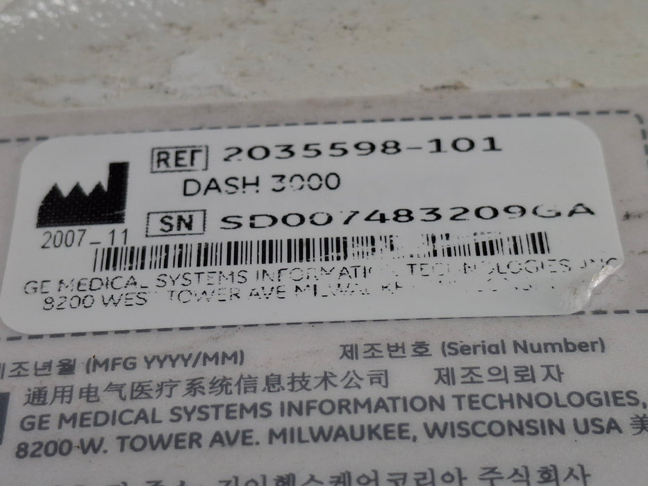 GE Healthcare GE Healthcare Dash 3000 - Masimo SpO2 Patient Monitor Patient Monitors reLink Medical