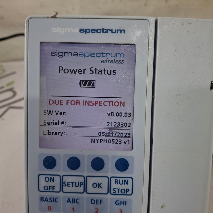 Baxter Sigma Spectrum 8.00.03 w/o Battery Infusion Pump