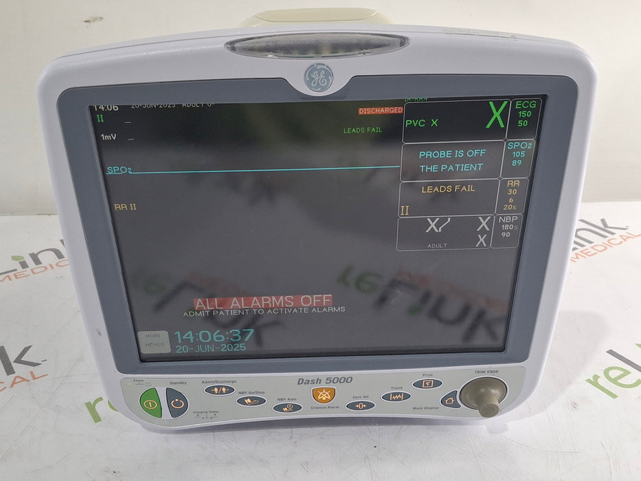 GE Healthcare GE Healthcare Dash 5000 - Masimo SpO2 Patient Monitor Patient Monitors reLink Medical