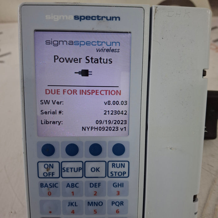 Baxter Sigma Spectrum 8.00.03 w/o Battery Infusion Pump