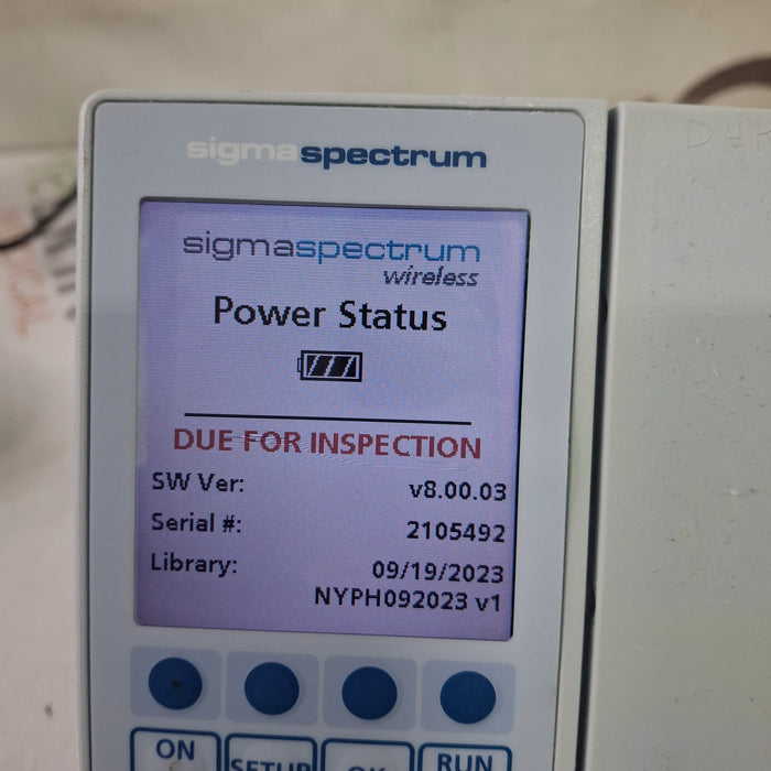 Baxter Sigma Spectrum 8.00.03 w/o Battery Infusion Pump