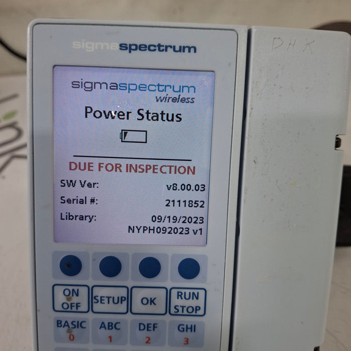 Baxter Sigma Spectrum 8.00.03 w/o Battery Infusion Pump