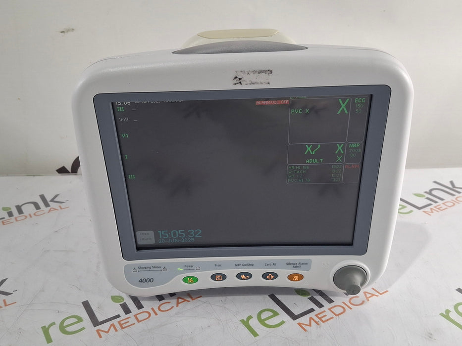GE Healthcare Dash 4000 - Masimo SpO2 Patient Monitor