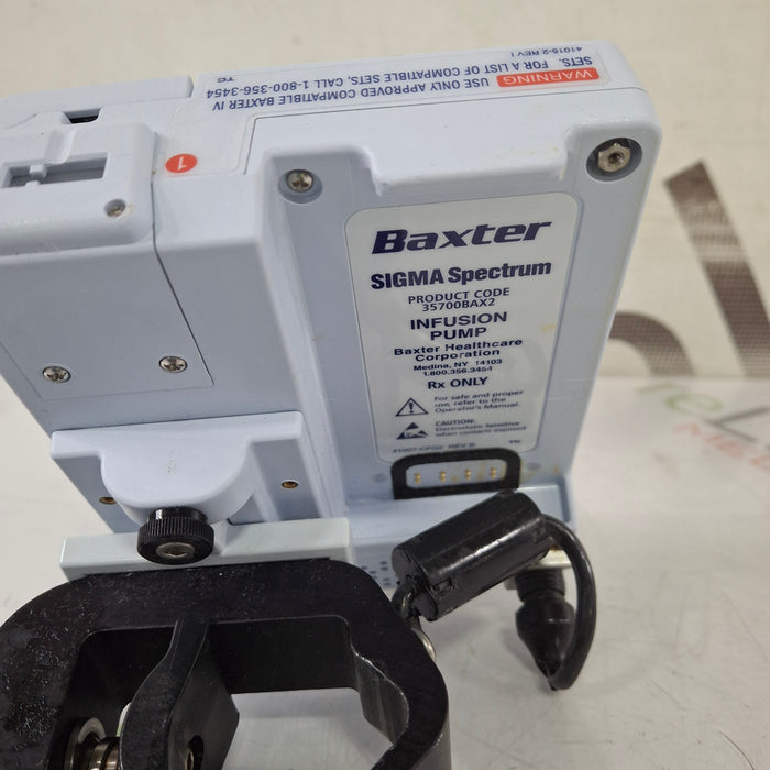 Baxter Baxter Sigma Spectrum 8.01.00 w/o Battery Infusion Pump Infusion Pump reLink Medical
