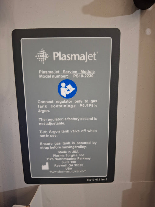 Plasma Surgical Inc PlasmaJet Electrosurgical System