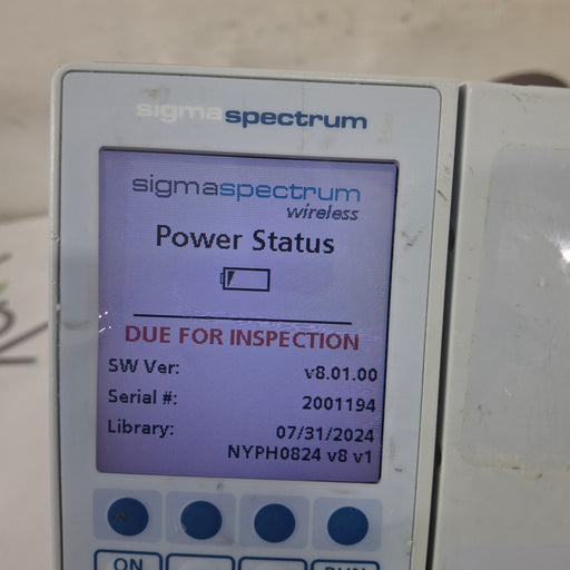 Baxter Baxter Sigma Spectrum 8.01.00 w/o Battery Infusion Pump Infusion Pump reLink Medical
