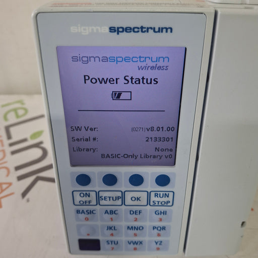 Baxter Baxter Sigma Spectrum 8.01.00 w/o Battery Infusion Pump Infusion Pump reLink Medical