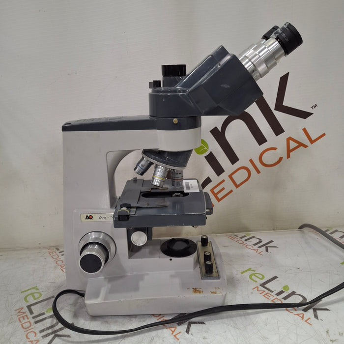 American Optical One-Ten Binocular Microscope
