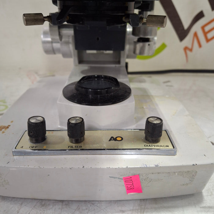 American Optical One-Ten Binocular Microscope