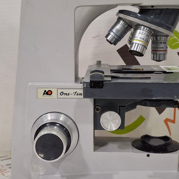 American Optical One-Ten Binocular Microscope