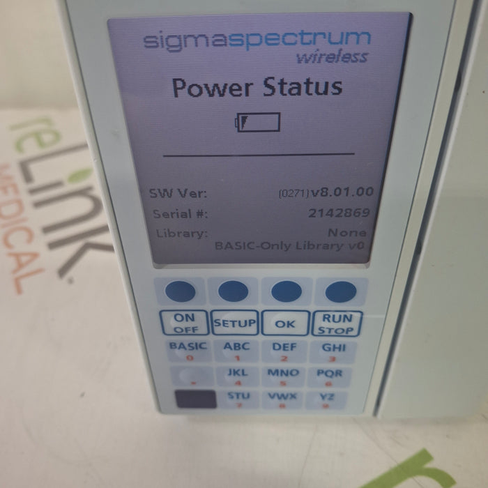 Baxter Baxter Sigma Spectrum 8.01.00 w/o Battery Infusion Pump Infusion Pump reLink Medical