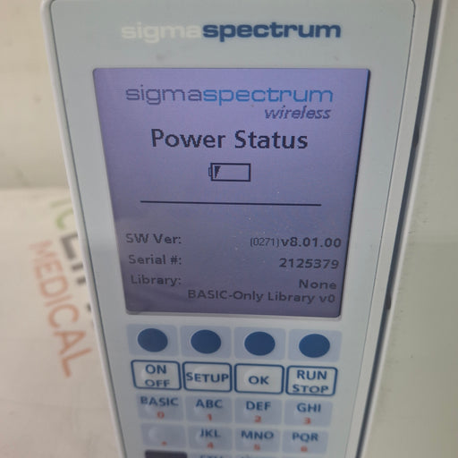Baxter Baxter Sigma Spectrum 8.01.00 w/o Battery Infusion Pump Infusion Pump reLink Medical