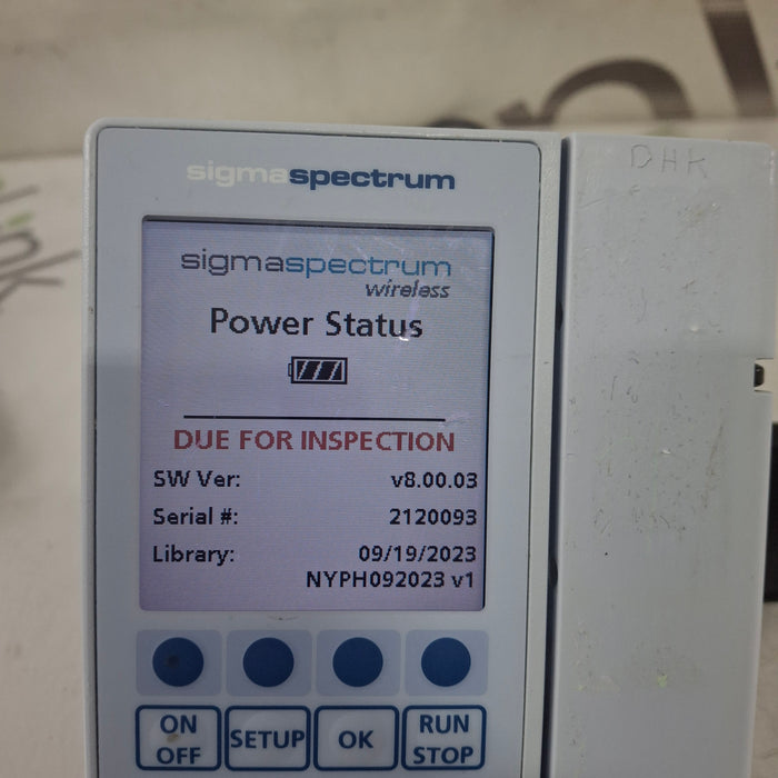 Baxter Sigma Spectrum 8.00.03 w/o Battery Infusion Pump