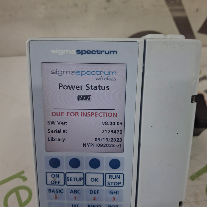 Baxter Sigma Spectrum 8.00.03 w/o Battery Infusion Pump
