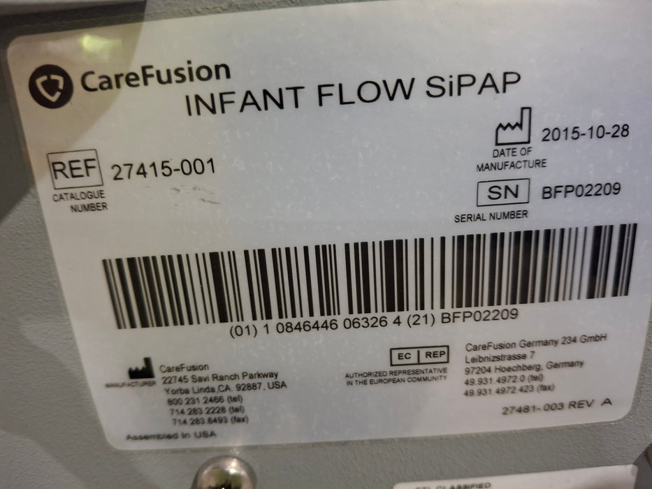 CareFusion CareFusion Infant Flow SIPAP Ventilation System Respiratory reLink Medical