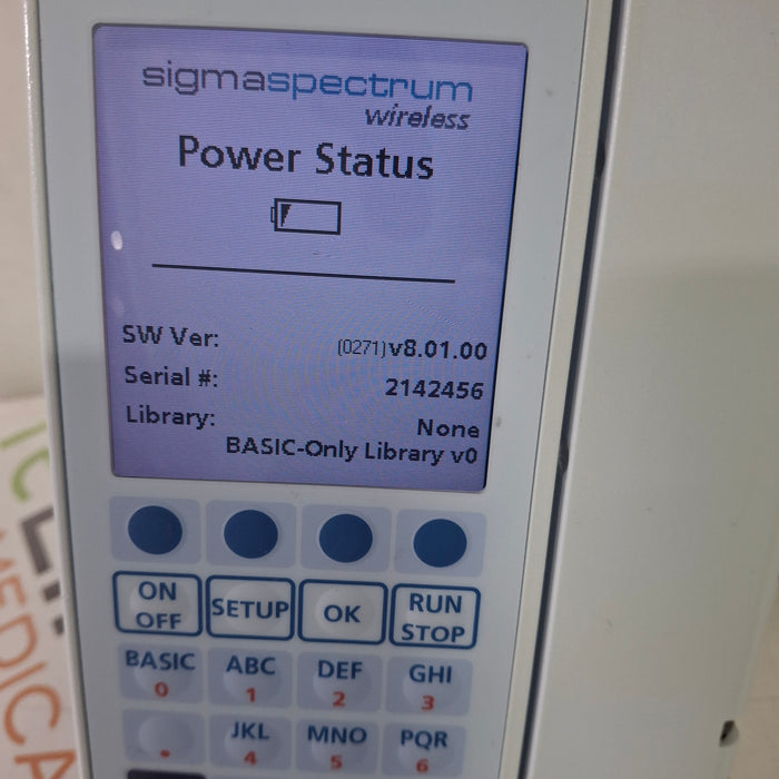 Baxter Sigma Spectrum 8.01.00 w/o Battery Infusion Pump