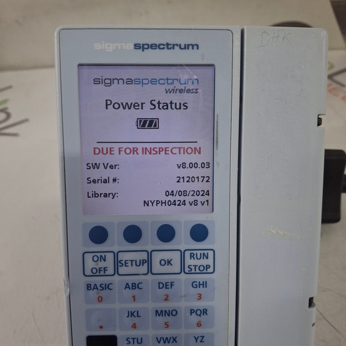 Baxter Sigma Spectrum 8.00.03 w/o Battery Infusion Pump