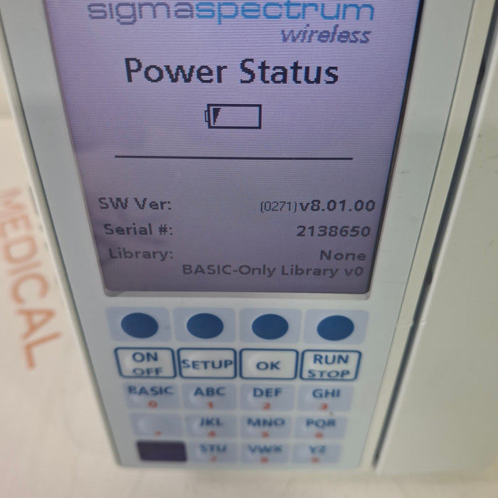 Baxter Baxter Sigma Spectrum 8.01.00 w/o Battery Infusion Pump Infusion Pump reLink Medical