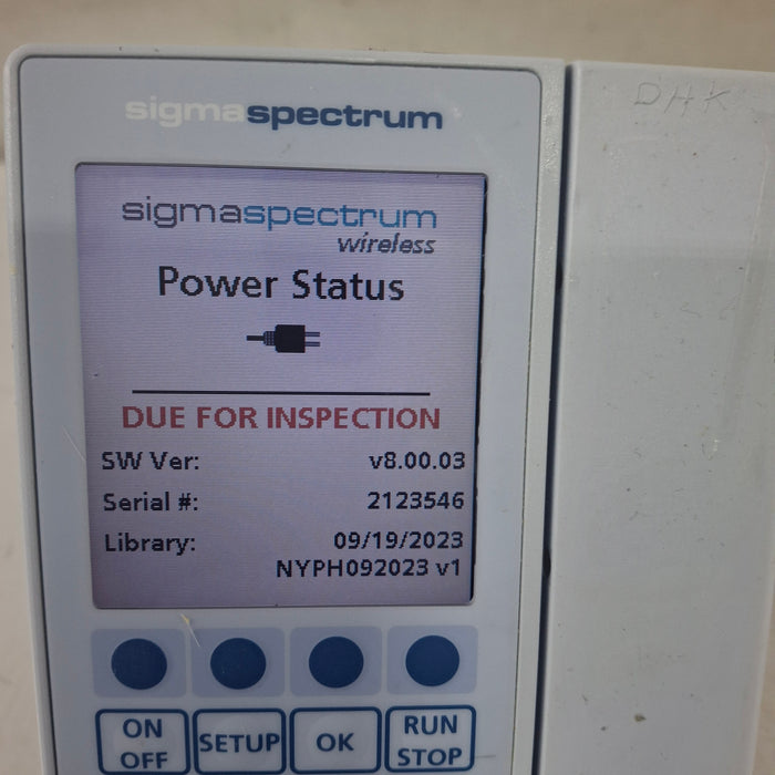 Baxter Sigma Spectrum 8.00.03 w/o Battery Infusion Pump