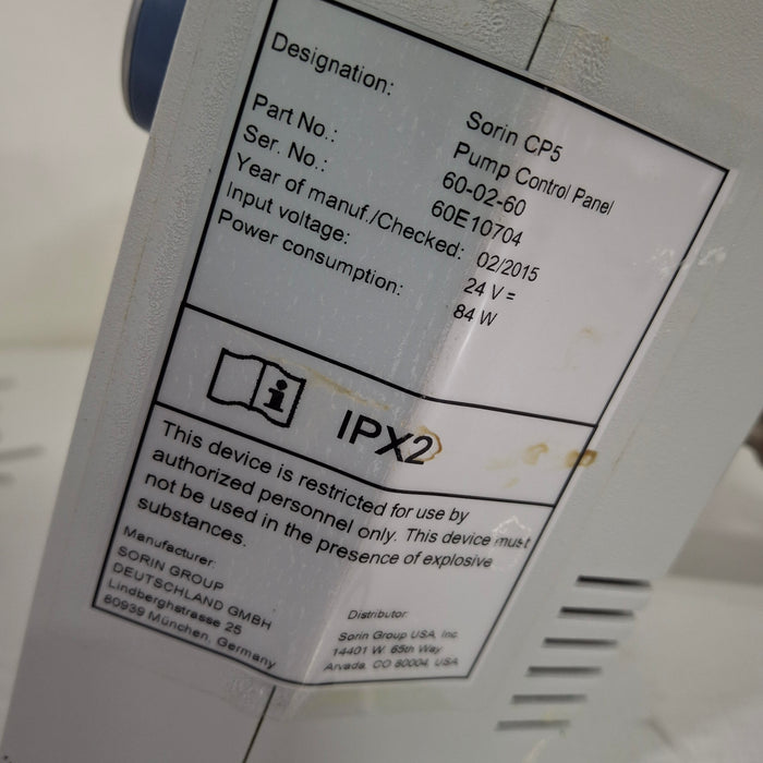 Sorin Group USA, Inc. Sorin Group USA, Inc. CP5 Pump Control Panel Perfusion reLink Medical