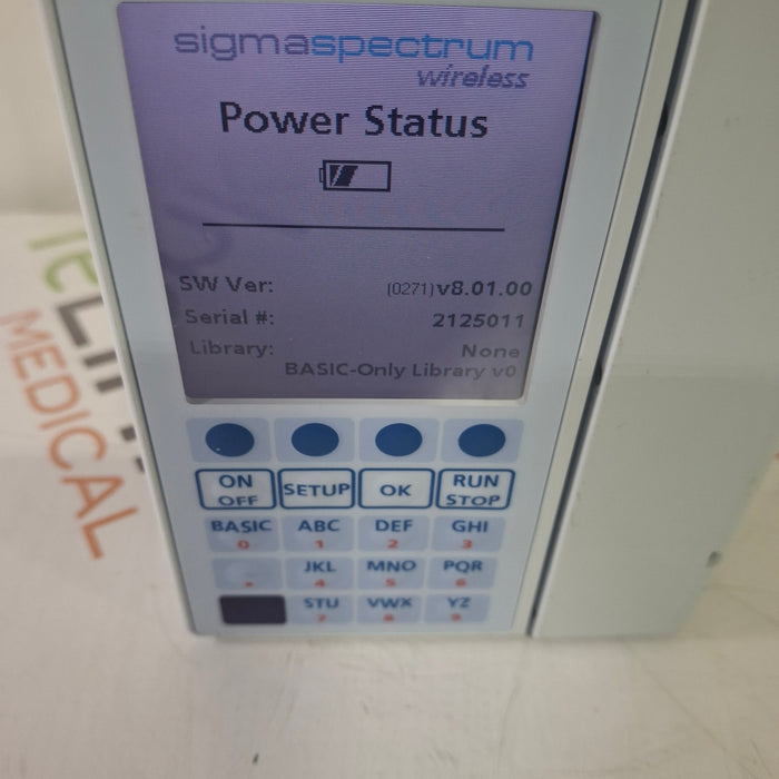 Baxter Sigma Spectrum 8.01.00 w/o Battery Infusion Pump
