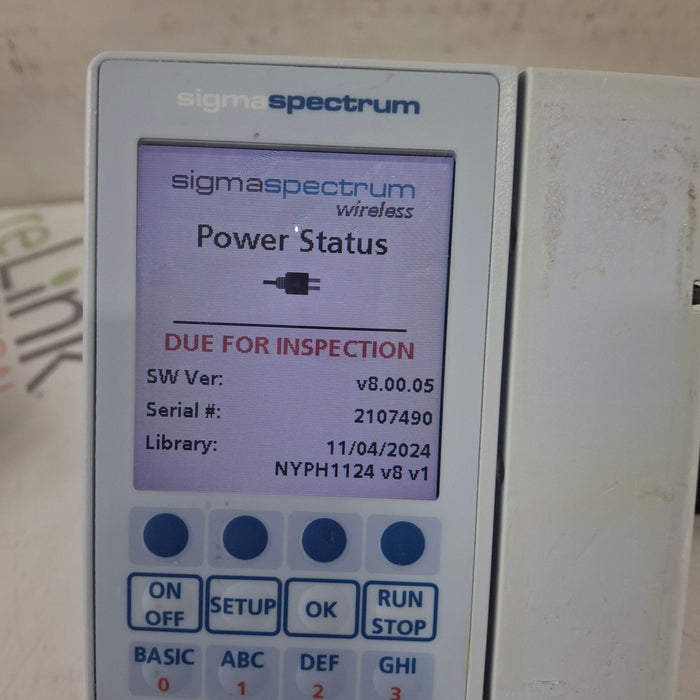 Baxter Sigma Spectrum 8.00.05 w/o Battery Infusion Pump
