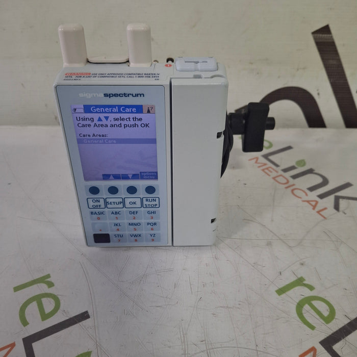 Baxter Baxter Sigma Spectrum 8.01.00 with A/B/G/N Battery Infusion Pump Infusion Pump reLink Medical