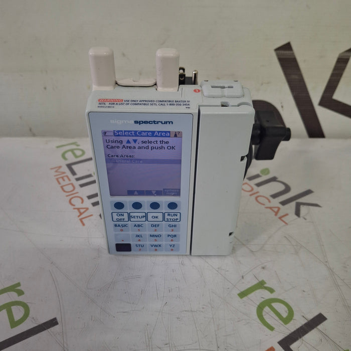 Baxter Baxter Sigma Spectrum 8.00.05 with A/B/G/N Battery Infusion Pump Infusion Pumps reLink Medical