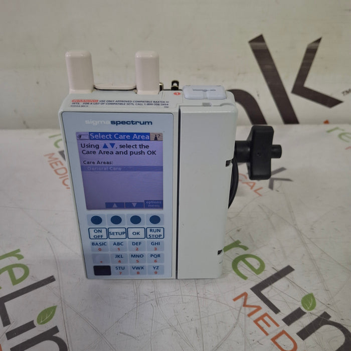 Baxter Baxter Sigma Spectrum 8.01.00 with A/B/G/N Battery Infusion Pump Infusion Pump reLink Medical